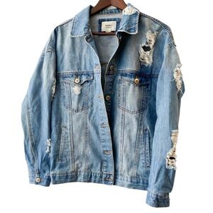 Classic Distressed Forever 21 Denim Jacket